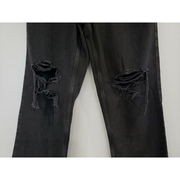 NEW Levis 29x31 Black Mid-Rise '94 Baggy Straight Jeans 30 Silver Tab Distressed - Picture 2 of 7